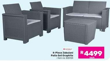 4-Piece Jabulani Patio Set Graphite