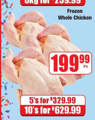Frozen Whole Chicken