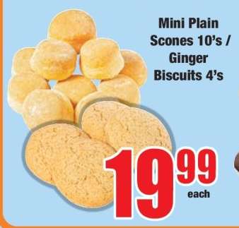 Mini Plain Scones 10's / Ginger Biscuits 4's
