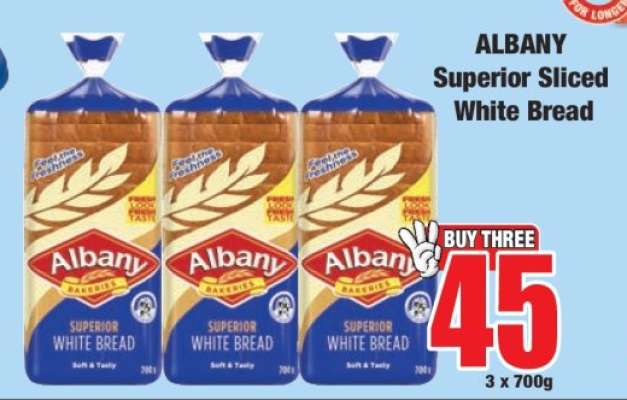 ALBANY Superior Sliced White Bread