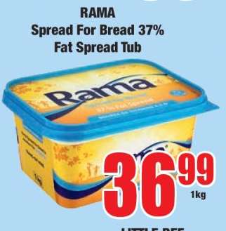 RAMA Spread For Bread 37% Fat Spread Tub