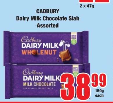 Cadbury Dairy Milk Chocolate Slab Assorted