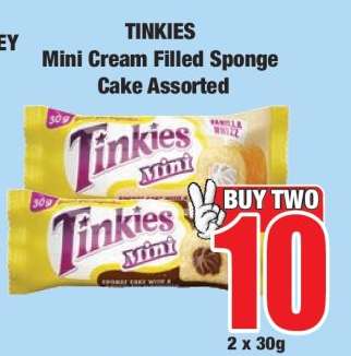 TINKIES Mini Cream Filled Sponge Cake Assorted