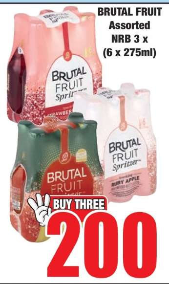 BRUTAL FRUIT Assorted NRB 3 x (6 x 275ml)