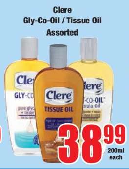 CLERE Gly-Co-Oil / Tissue Oil Assorted