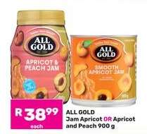 ALL GOLD Jam Apricot OR Apricot and Peach