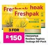 Freshpak Rooibos Tagless Teabags 80-Pack