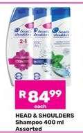 HEAD & SHOULDERS Shampoo 400 ml