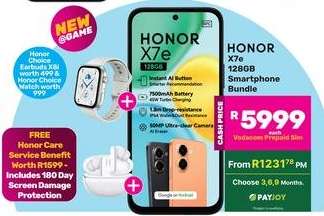 HONOR X7e 128GB Smartphone Bundle