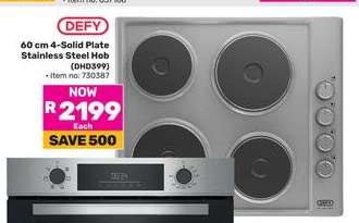 Defy 60 cm 4-Solid Plate Stainless Steel Hob