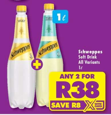 Schweppes Soft Drink All Variants