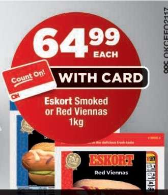 Eskort Smoked or Red Viennas