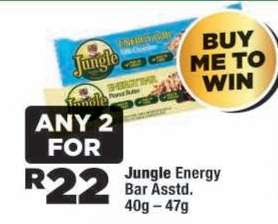 Jungle Energy Bar Asstd.