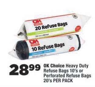 OK Choice Heavy Duty Refuse Bags