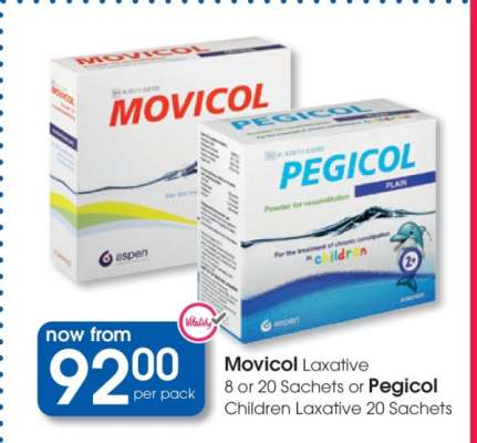 Movicol Laxative or Pegicol Children Laxative