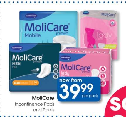 MoliCare Incontinence Pads and Pants