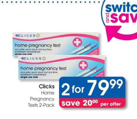 Clicks Home Pregnancy Tests 2-Pack