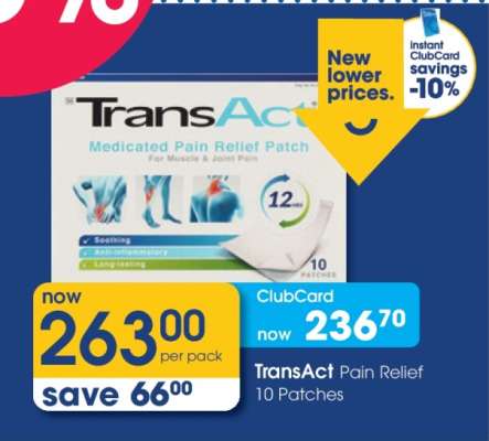 TransAct Pain Relief 10 Patches