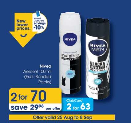 Nivea Aerosol 150 ml (Excl. Banded Packs)