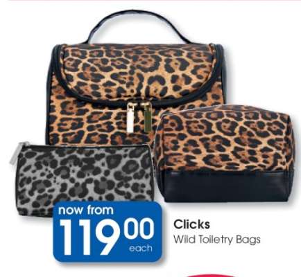 Clicks Wild Toiletry Bags
