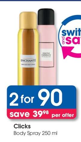 Clicks Body Spray 250 ml