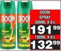 DOOM SPRAY 180ML X 6's