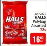 HALLS Polybag Assorted 72s