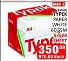 Typek Paper White 80GSM