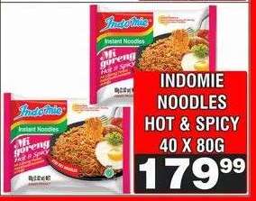INDOMIE NOODLES HOT & SPICY 40 X 80G