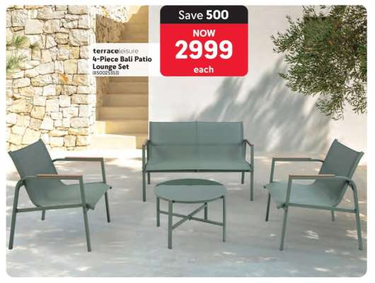 terrace leisure 4-Piece Bali Patio Lounge Set