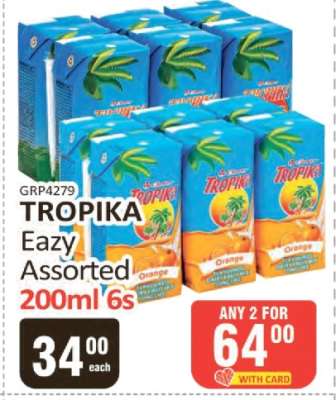 TROPIKA Eazy Assorted 200ml 6s