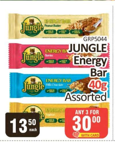 Jungle Energy Bar 40g Assorted