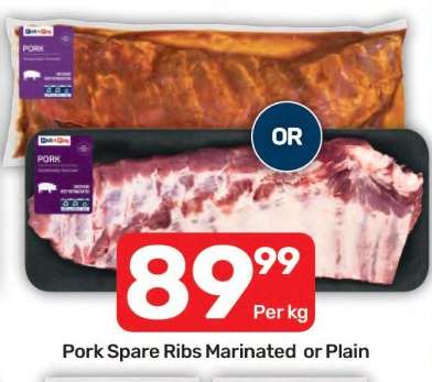 Pork Spare Ribs Marinated or Plain