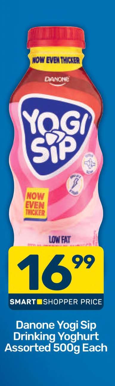 Danone Yogi Sip Drinking Yoghurt Assorted 500g Each