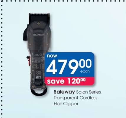 Safeway Salon Series Transparent Cordless Hair Clipper