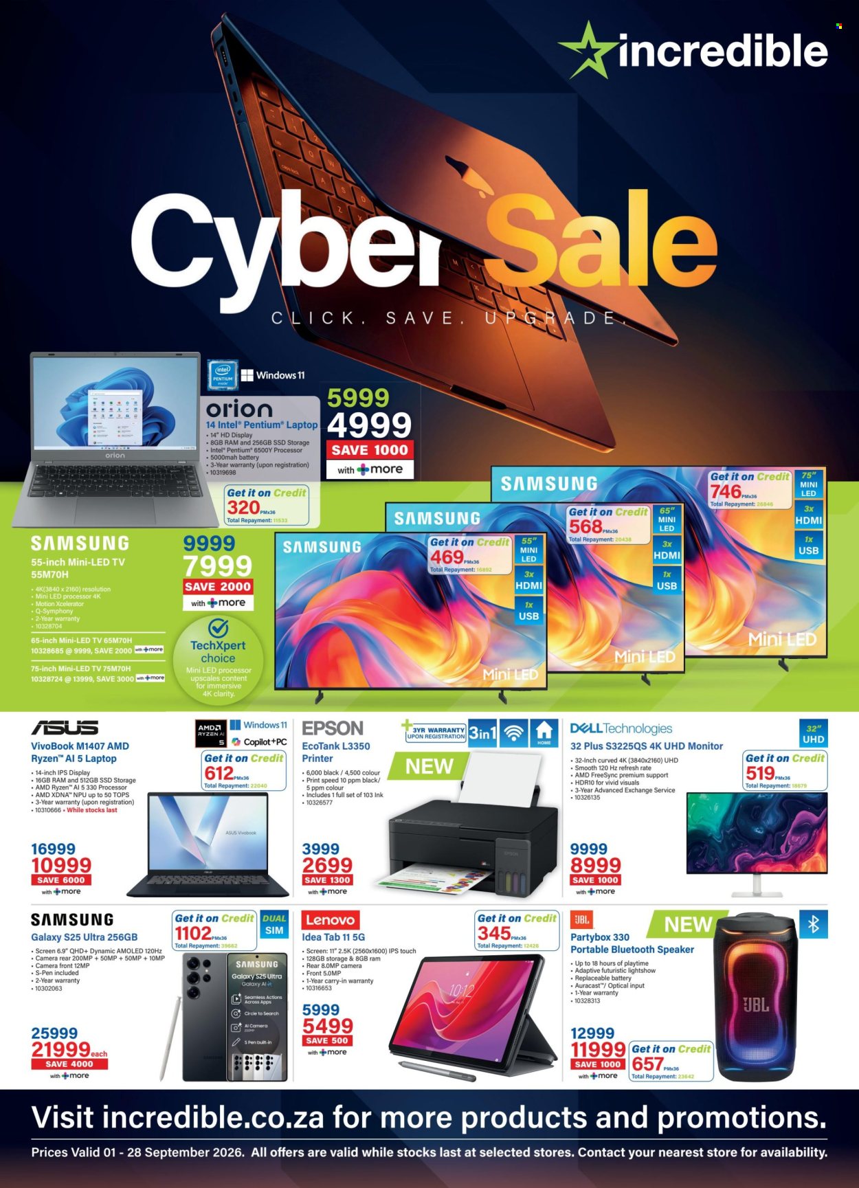 Incredible Connection specials - 09.01.2026 - 09.28.2026. Page 1