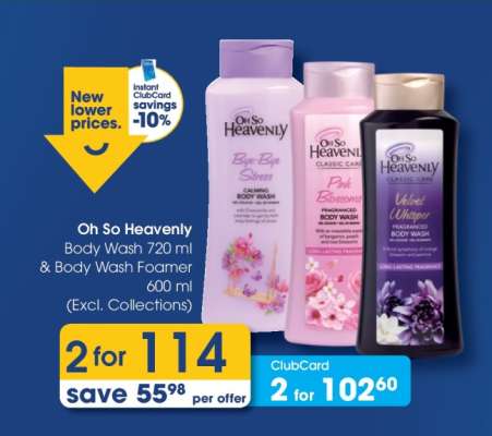 Oh So Heavenly Body Wash 720 ml & Body Wash Foamer 600 ml