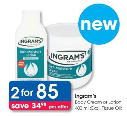 Ingram's Body Cream or Lotion