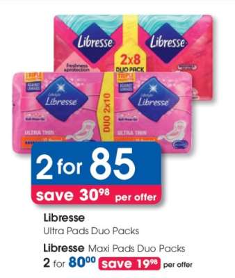 Libresse Ultra Pads Duo Packs