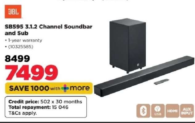 SB595 3.1.2 Channel Soundbar and Sub