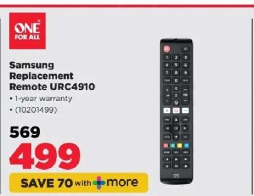 Samsung Replacement Remote-URC4910