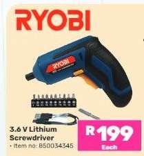 RYOBI 3.6 V Lithium Screwdriver