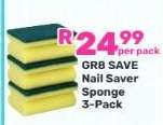 GR8 SAVE Nail Saver Sponge 3-Pack
