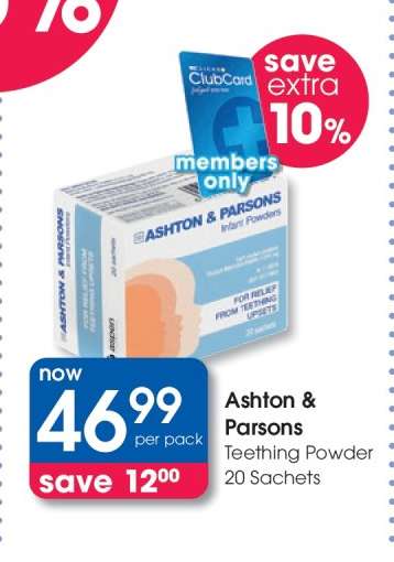 Ashton & Parsons Teething Powder 20 Sachets