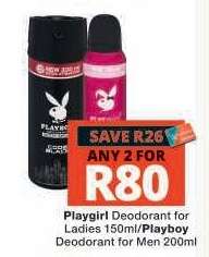 PLAYGIRL/PLAYBOY DEODORANT