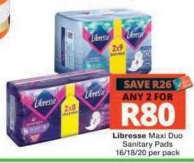 Libresse Maxi Duo Sanitary Pads