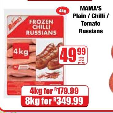 MAMA'S Plain / Chilli / Tomato Russians