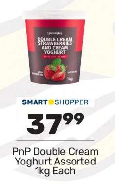PnP Double Cream Yoghurt Assorted 1kg Each
