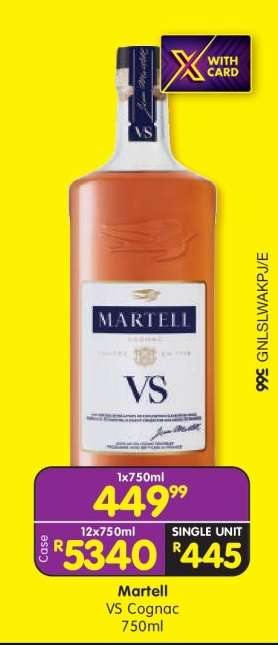 Martell VS Cognac 750ml