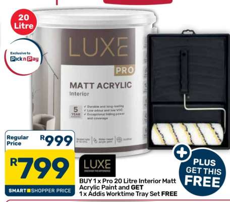 Luxe Pro Matt Acrylic Interior Paint